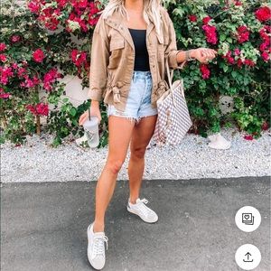 Time And Tru Cinched Utility Jacket Nwt 